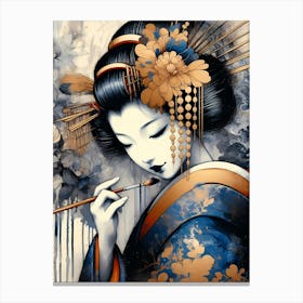 Creativel Geisha Illustration 184 Canvas Print