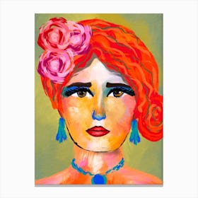 Sad Woman Beauty Canvas Print