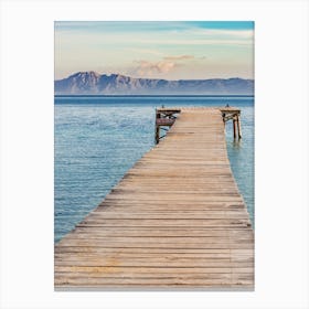 Pier To The Sea Spain Mallorca Canvas Print