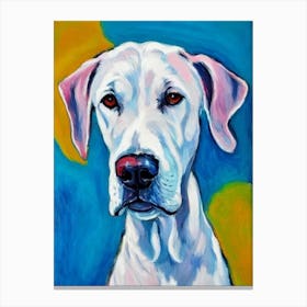 Dogo Argentino Fauvist Style dog Canvas Print