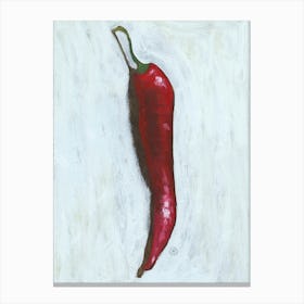 Chilli Pepper - Vertical painting red white food kitchen art Anton Maliar still life Canvas Print