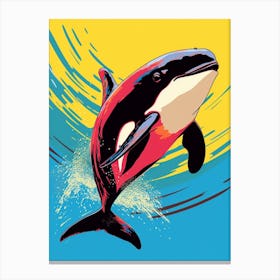 Pop Art Orca Whale 2 Canvas Print