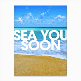 Sea you soon [Santorini, Greece] - aesthetic poster, travel photo poster Canvas Print