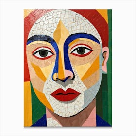 Mosaic Portrait Of A Woman Canvas Print