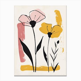 Bordeaux Flower Market Boho Minimalist Style 1 Canvas Print