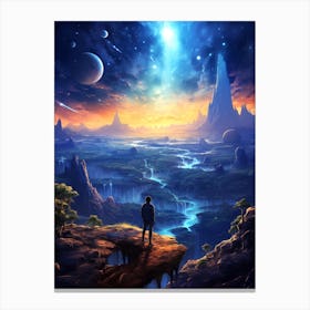 Space Landscape Canvas Print