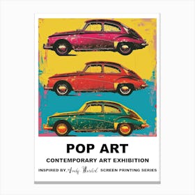 Poster Chairs Pop Art 3 Canvas Print
