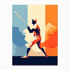 Baseball Player 5 Print Canvas Print