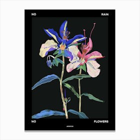 No Rain No Flowers Poster Aconitum 1 Canvas Print