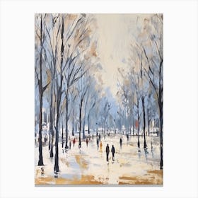 Winter City Park Painting Hyde Park London 5 Canvas Print