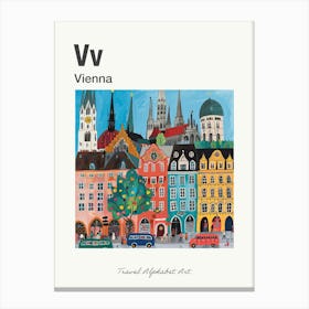 Kids Travel Alphabet  Vienna 4 Canvas Print