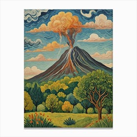 Erupting Volcano no1 Canvas Print