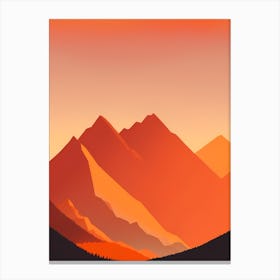 Misty Mountains Vertical Background In Orange Tone 28 Canvas Print