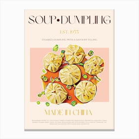 Soup Dumpling Mid Century Canvas Print