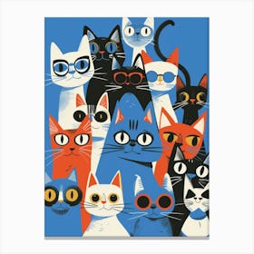 Group Of Cats 3 Canvas Print