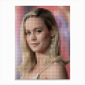 Brie Larson In Style Dots Canvas Print
