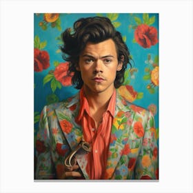 Harry Styles Kitsch Portrait 10 Canvas Print