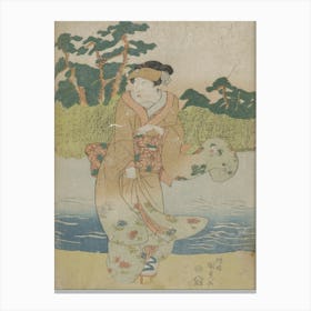 (Woman Standing By A River) Original From The Minneapolis Institute Of Art Canvas Print