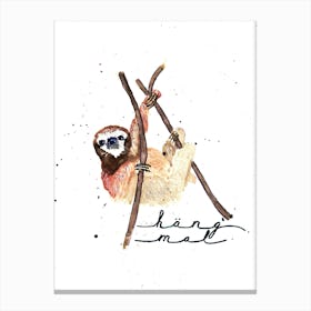 Lazy Sloth Canvas Print