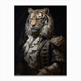 Tiger Art In Baroque Style 1 Canvas Print