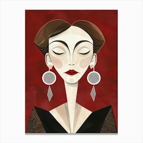 Illustration of a woman 1 Canvas Print