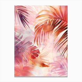 Watercolor Tropical Leaves 1 Canvas Print