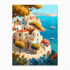 Greek Village Canvas Print