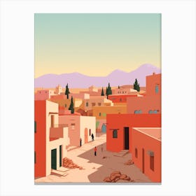 Turkmenistan Travel Illustration Canvas Print