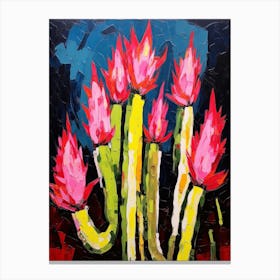 Cactus Painting Chamaecereus Silvestrii 2 Canvas Print