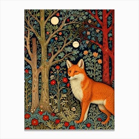 William Morris Fox In The Forest Canvas Print