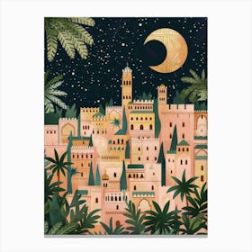 Arabic City At Night 1 Canvas Print