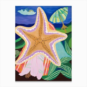 Maximalist Animal Painting Starfish 2 Canvas Print