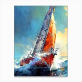Sailboat In The Ocean 3 sport Canvas Print