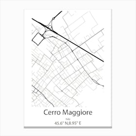 Cerro Azul,Mexico Minimalist Map Canvas Print