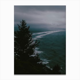 Dark Moody Coast Canvas Print