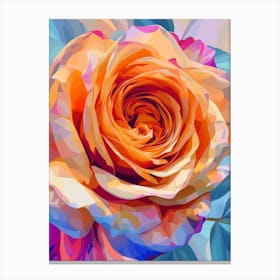 English Roses Painting Abstract Swirl 2 Canvas Print
