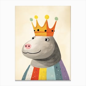 Little Elephant Seal Wearing A Crown Canvas Print