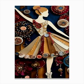 Collage Ballerina Canvas Print