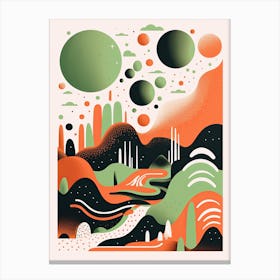 Transcendent Tones; Risograph Vintage Abstractions Canvas Print