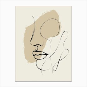 Portrait Of A Woman'S Face 3 Canvas Print