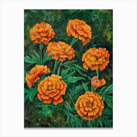 Orange Carnations Canvas Print