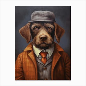 Gangster Dog Wirehaired Pointing Griffon Canvas Print