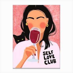 Self love club Canvas Print