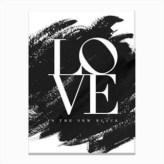 Love is the New Black Canvas Print