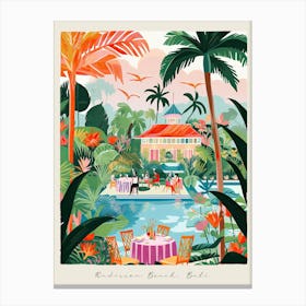 Poster Of Radisson Beach, Bali, Indonesia, Matisse And Rousseau Style 1 Canvas Print
