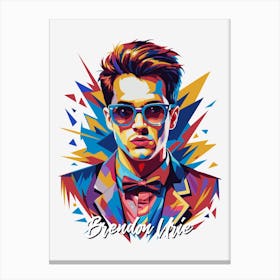 Brendon Urie Panic! At The Disco 01, Portrait Music WPAP Pop Art Canvas Print