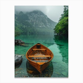 Boat In A Lake 2 Canvas Print