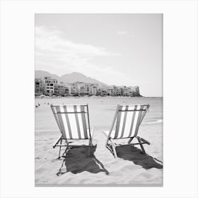 Cefalù, Italy, Black And White Photography 4 Canvas Print