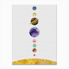 Astronomy Kids Room Print, Planet of Solar System Poster Leinwandbild