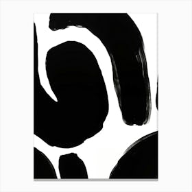 Black And White Swirls Canvas Print